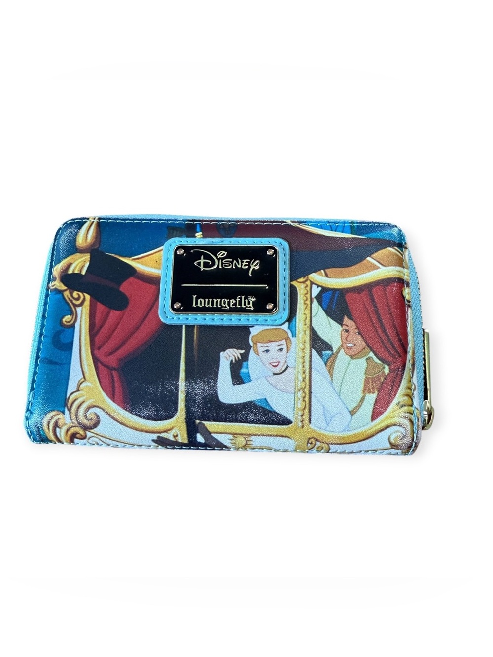 Loungefly Cinderella Carriage Blue Zip-Around Wallet